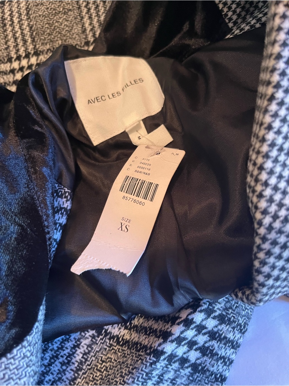 NWT Anthropologie size XS double breasted blazer in plaid by Avec Les Filles - Picture 8 of 13